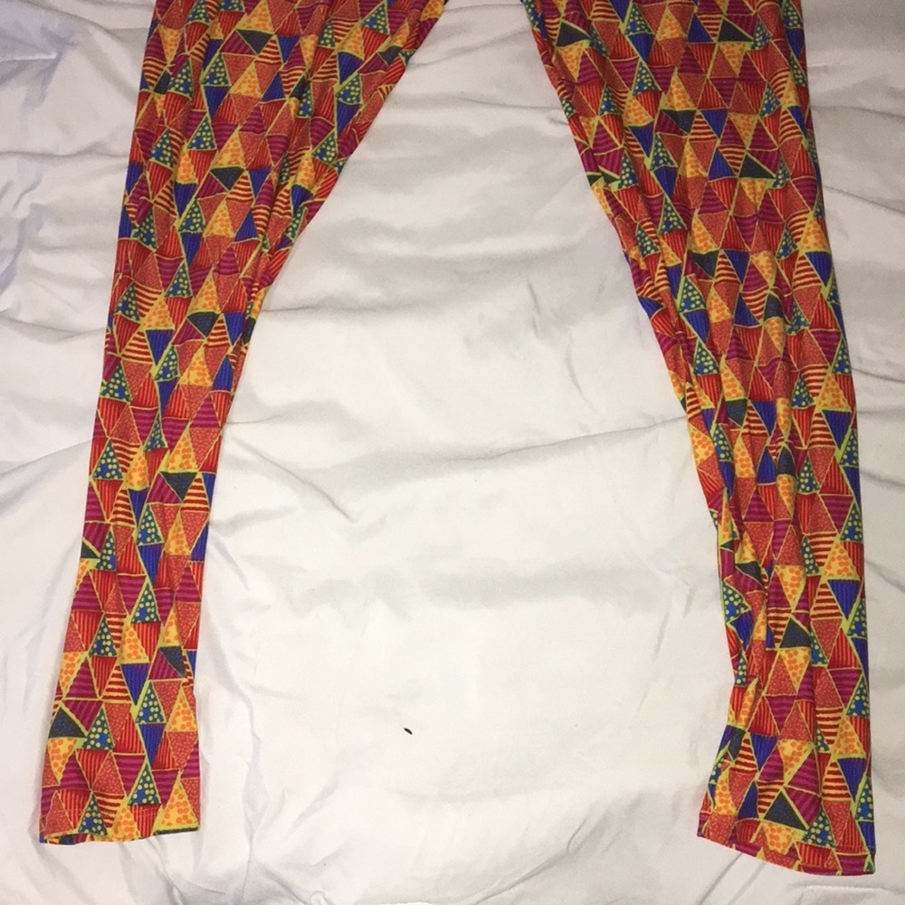 LuLaRoe Tall And Curvy Wide Waistband high rise colorful Leggings - Picture 4 of 4